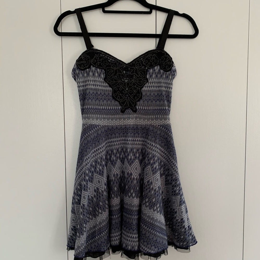 Free People Knit Blue/Navy Dress